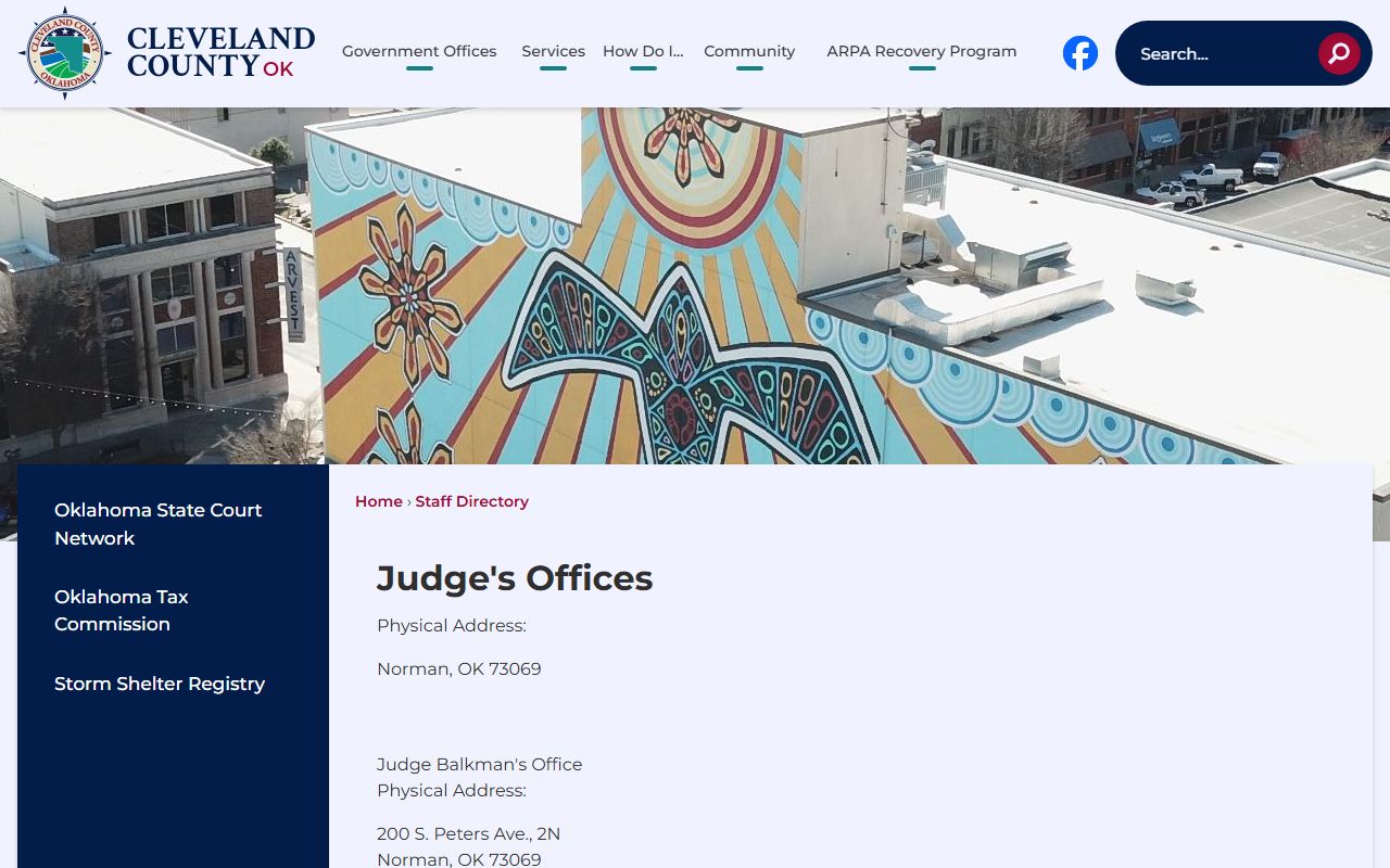 Cleveland County District Court judge office directory and court records contacts