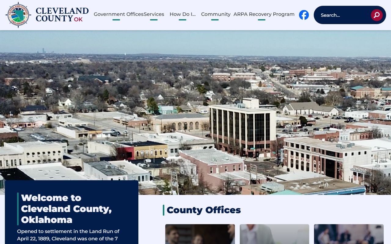 Cleveland County official website linking to court records offices
